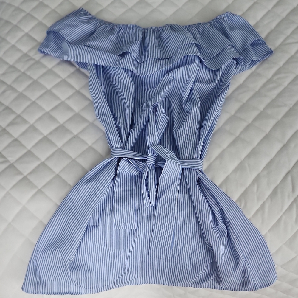 Blue And White Stripe Dress